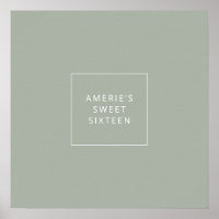 Sweet Sixteen Guest Signing Poster Keepsake Decor