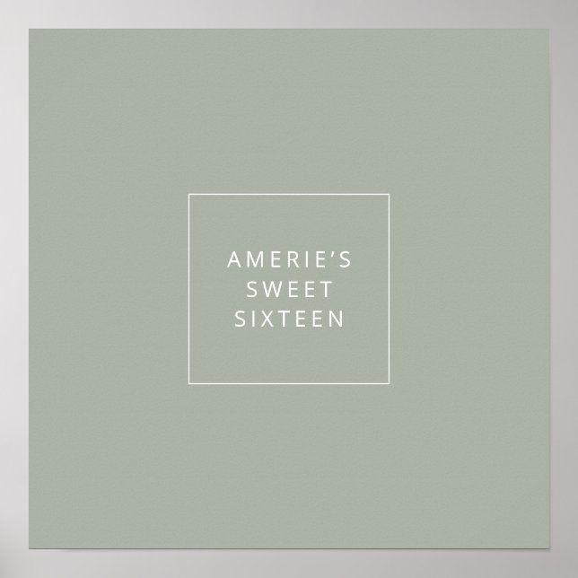 Sweet Sixteen Guest Signing Poster Keepsake Decor (Front)
