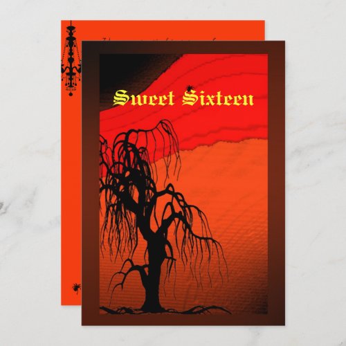 Sweet Sixteen Halloween Costume Invitation