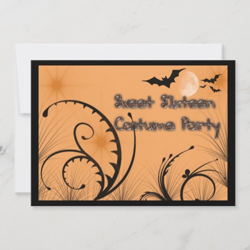 Sweet Sixteen Halloween Costume Party Invitation