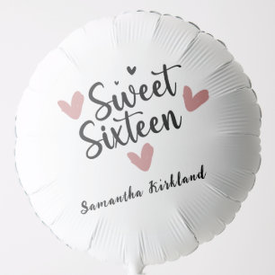 Sweet Sixteen Heart Birthday Party Helium Balloon