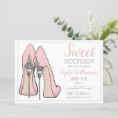 Sweet Sixteen High Heels Birthday Invitation 