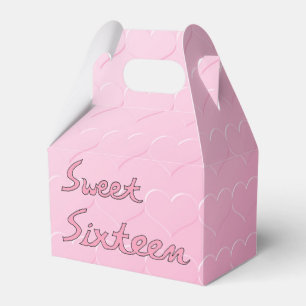Sweet Sixteen in Pink Favor Boxes