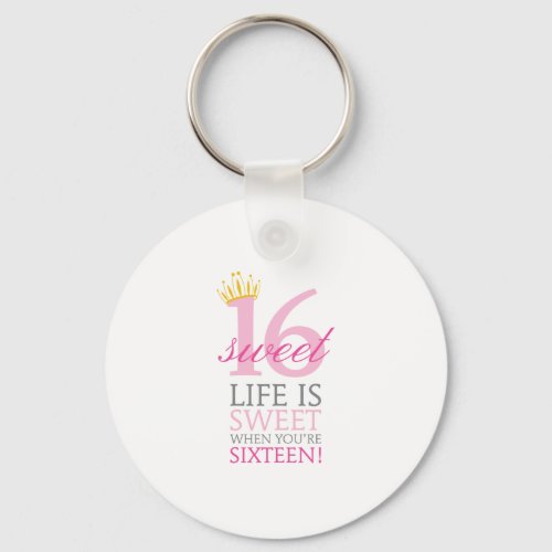 Sweet Sixteen Keychain