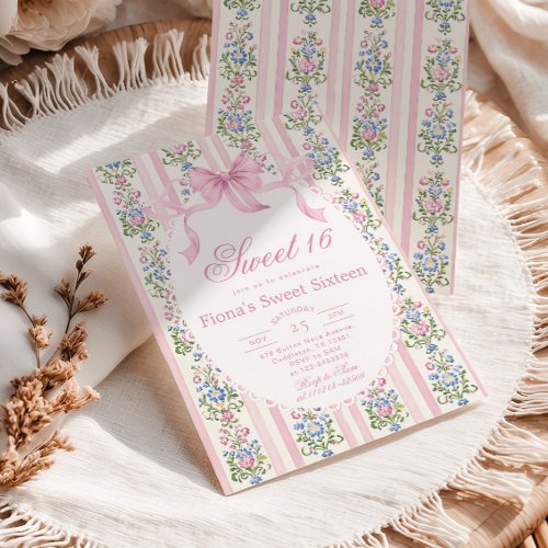 Sweet Sixteen Love Shack Grandmillennial Birthday Invitation