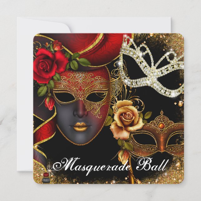 Sweet Sixteen, Masquerade Ball, Invitation (Front)