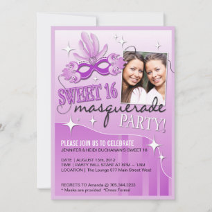 SWEET SIXTEEN MASQUERADE INVITATION