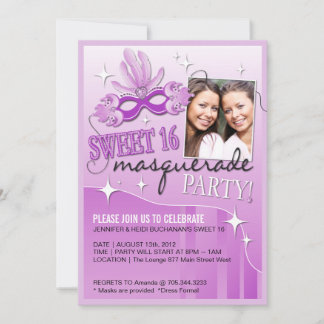 SWEET SIXTEEN MASQUERADE INVITATION