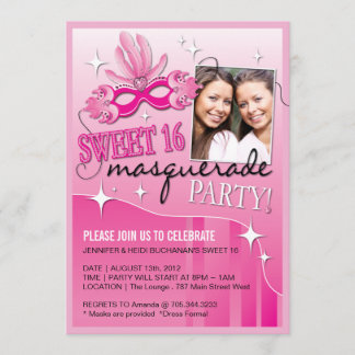 SWEET SIXTEEN MASQUERADE INVITATION