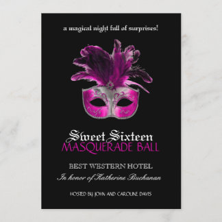 Sweet Sixteen Masquerade Invitation
