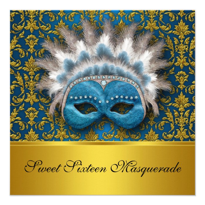 Sweet Sixteen Masquerade Invitation