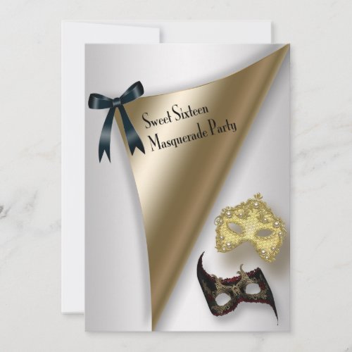 Sweet Sixteen Masquerade Party Invitation