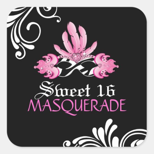 Sweet Sixteen  Masquerade Sticker