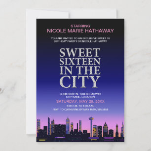 Sweet Sixteen Movie Poster Party Invitation