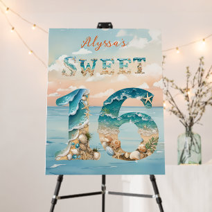 Sweet Sixteen Ocean Party Sign