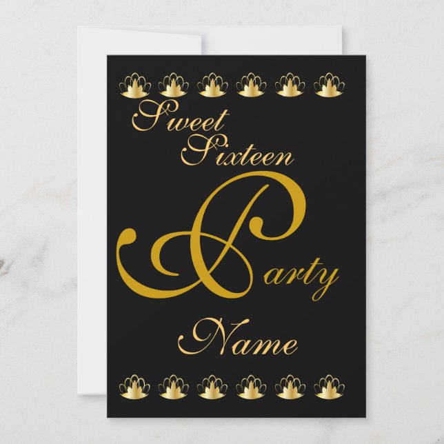 Sweet Sixteen Party-Customize Invitation (Front)