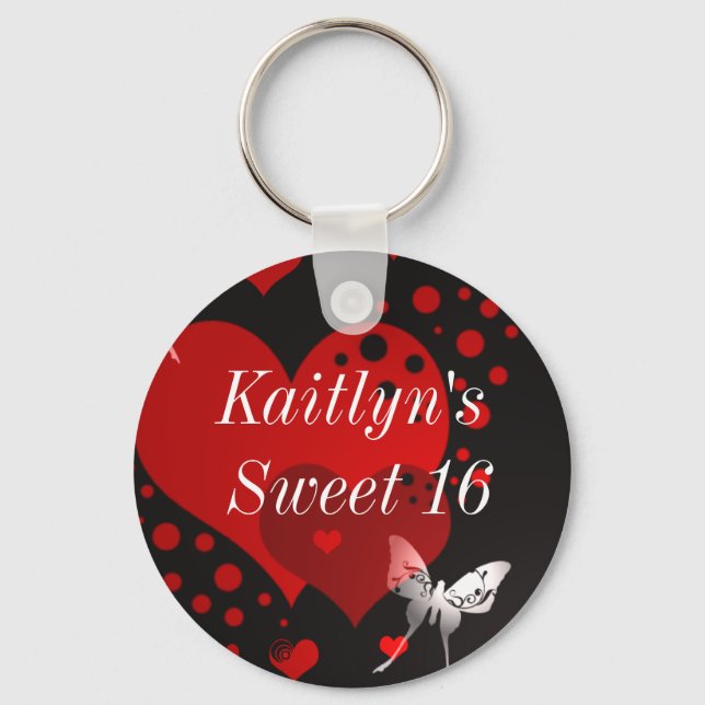 Sweet Sixteen Party Favor Key Chain (Front)