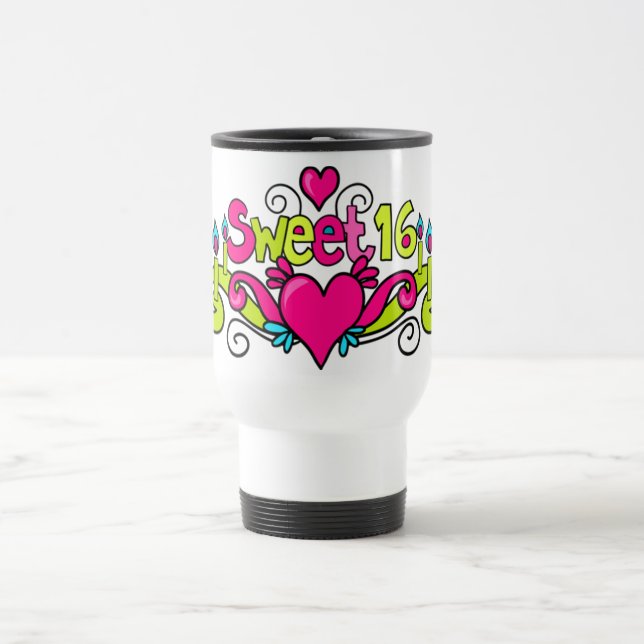 sweet sixteen party glass mug (Center)
