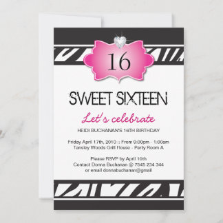 Sweet Sixteen Party Invitation