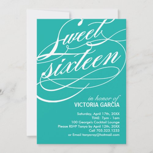 Sweet Sixteen Party Invitation