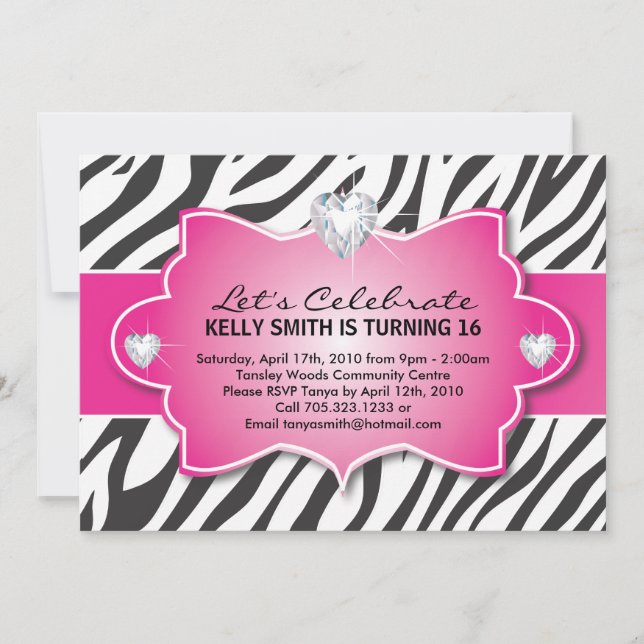 Sweet Sixteen Party Invitation (Front)