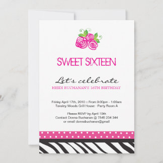 Sweet Sixteen Party Invitation