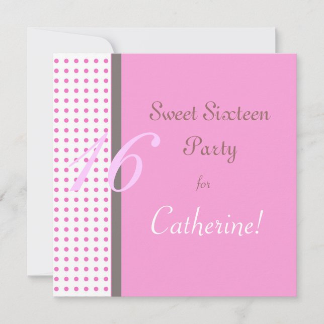sweet sixteen party invitation. invitation (Front)