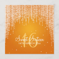 Sweet Sixteen Party Night Dazzle Orange