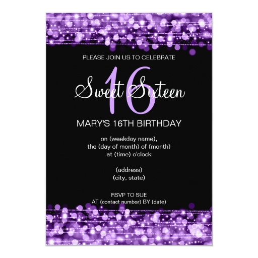 Sweet Sixteen Custom Invitations 6