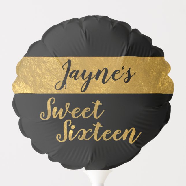 Sweet Sixteen Personalized Birthday Balloon (Front)