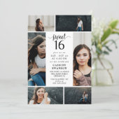 Sweet Sixteen Photo Collage Invitation (Standing Front)