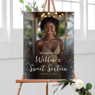Sweet sixteen photo welcome poster