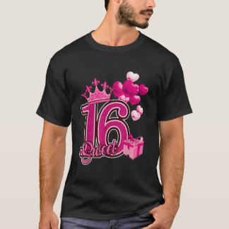 Sweet Sixteen Pink 16 Year Birthday TShirt