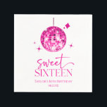 Sweet Sixteen Pink Disco Ball 16th Birthday Party Napkins<br><div class="desc">These are Sweet Sixteen Pink Disco Ball 16th Birthday Party Paper Napkins!</div>