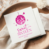Sweet Sixteen Pink Disco Ball 16th Birthday Party