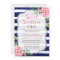 Sweet Sixteen Pink Floral Silver Blue Stripes