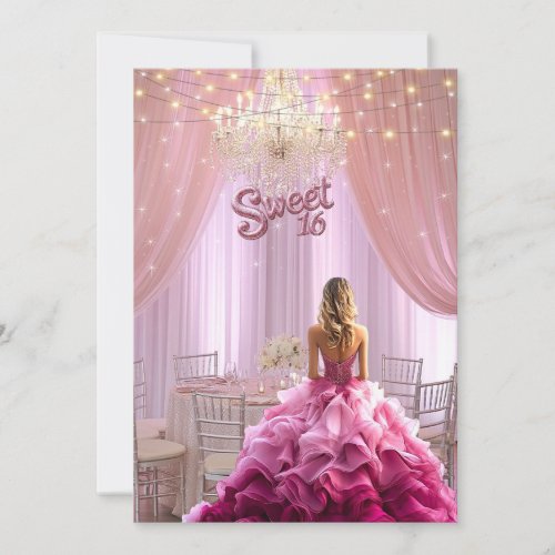 Sweet Sixteen Pink Gown Sparkle Lights