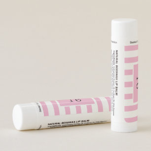 Sweet Sixteen Pink Stripe Classic Chic Lip Balm