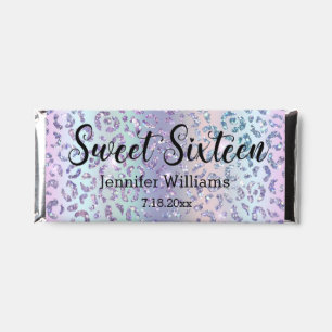 sweet sixteen purple glitters rainbow luxury hershey bar favors