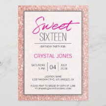 Sweet Sixteen rose gold sparkle