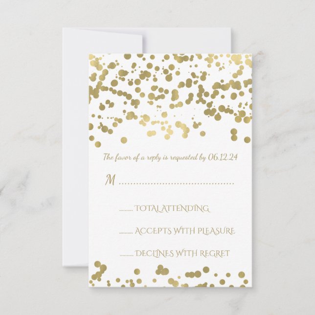 Sweet Sixteen RSVP Gold Foil Confetti (Front)