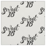 Sweet Sixteen Sixteenth Birthday 16th Fabric