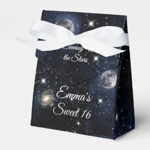 Sweet Sixteen Sky Stars Moon Space Galaxy Favor Boxes