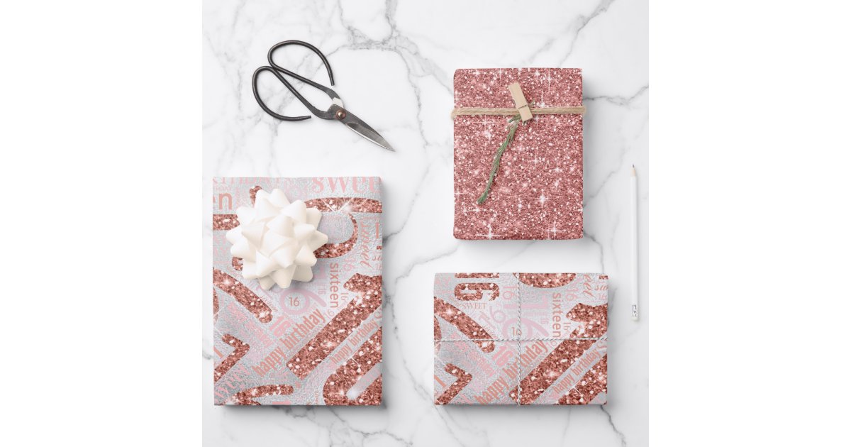 Rose Gold Christmas Wrapping Paper