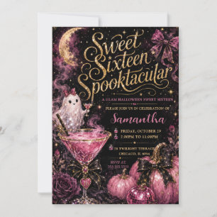 Sweet Sixteen Spooktacular Glam Party Invitation