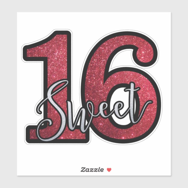 Sweet Sixteen Sticker (Sheet)