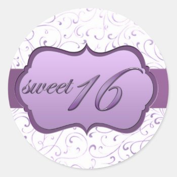 "sweet Sixteen" Sticker by mjakubo434 at Zazzle