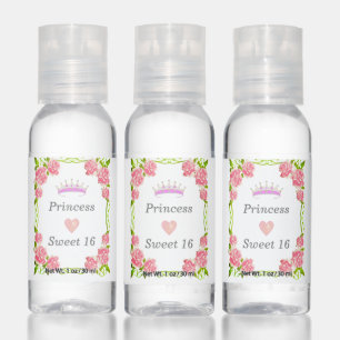 Sweet Sixteen Thank You Party Favor Hand Sanitizer