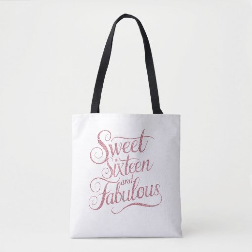 Sweet sixteen tote bag