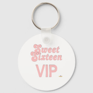Sweet Sixteen VIP Pink And Silver Keychain